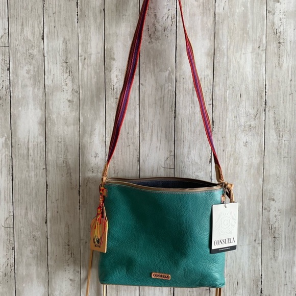 Consuela Handbags - CONSUELA GUADALUPE TURQUOISE LEATHER CROSSBODY